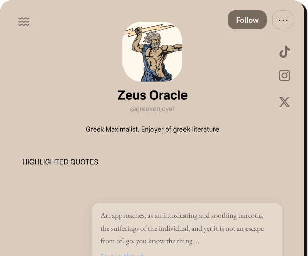 Example creator profile